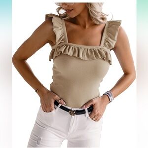 Ruffle Strap Tank Top